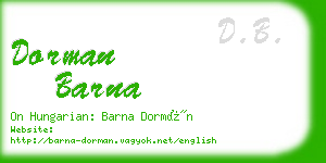 dorman barna business card